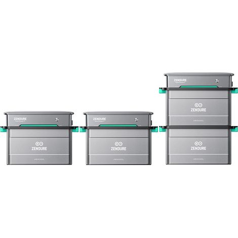Zendure Solarflow Hyper 2000, Centrale Électrique de Balcon Entrée Solaire 1800W, Hub Intégré Micro Onduleur, Charge AC Bidirectionnelle 1200W, avec 4xAB2000L, avec 3 x Solarflow Hyper 2000