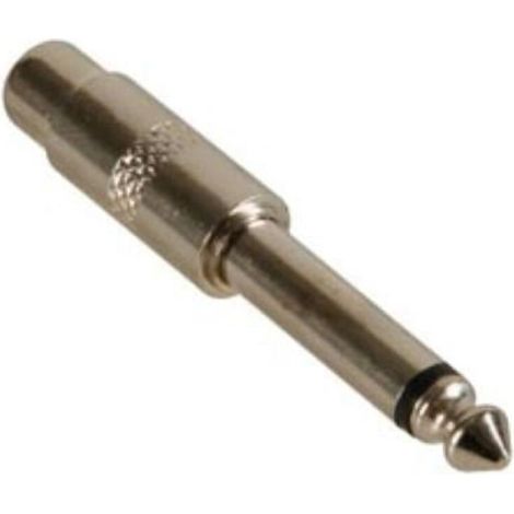 Fiche Rca Femelle - Jack Male 6 35 Mm Mono - Nickelé - 1 Pièce