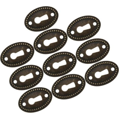 GLEAVI Lot de 10 plaques finition ovales en alliage zinc (1/5)