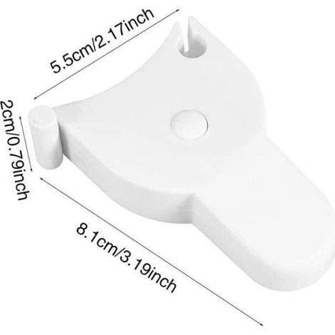 Règle - - Ruban de mesure précis - 150 cm - Plastique - Blanc (1/4)