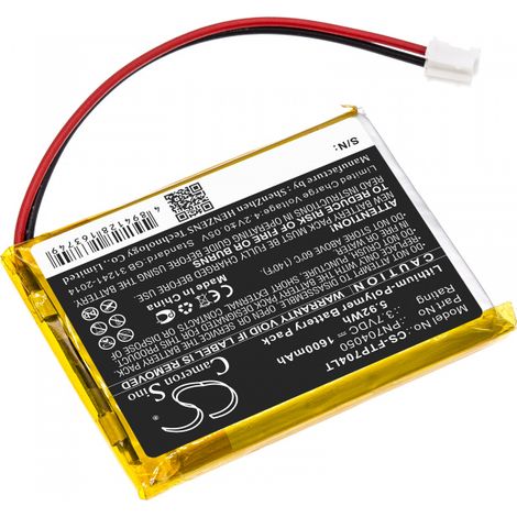 Batterie 3.7V 1.6Ah LiPo PN704050 pour Lampe FATBOY Edison the Petit (1/3)
