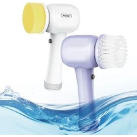 TRADE SHOP - Spazzola Rotante Elettrica Per Pulizia Multisuperficie Con 4 Testine Ergonomico Q-sz20 - (1/5)