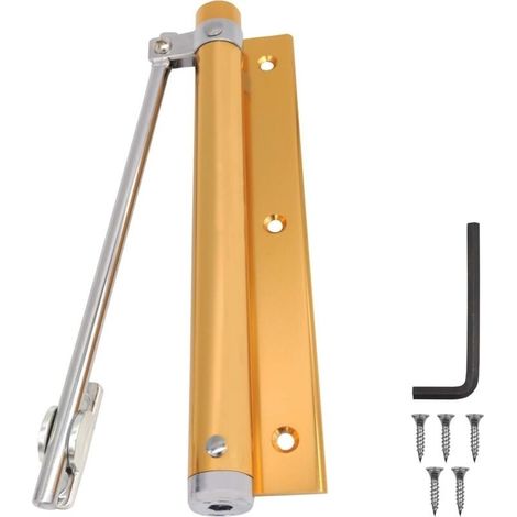 Automatischer, federbelasteter Türschließer aus Aluminiumlegierung, verstellbarer Aufputz-Türschließer für leichte Innentüren (1/5)