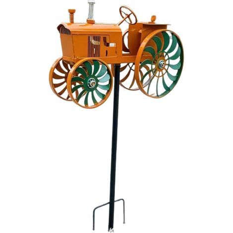 Ornement de moulin à vent de tracteur en fer pour les Styles de