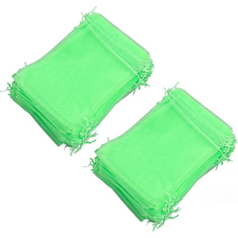 Sac en Filet de Fruits Réutilisable, Sac de Barrière en Respirante pour Plantes, Fleurs, Arbres Fruitiers Verts, 100 Pièces (10 15 cm) (1/5)