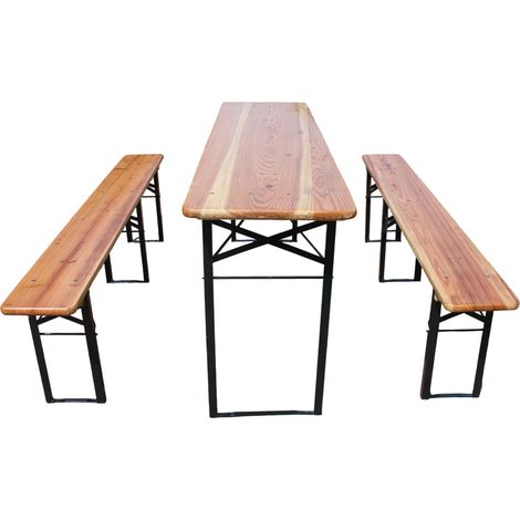 Tisch Esstisch klappbar 177 cm Holz Metall HAVRYA (1/4)