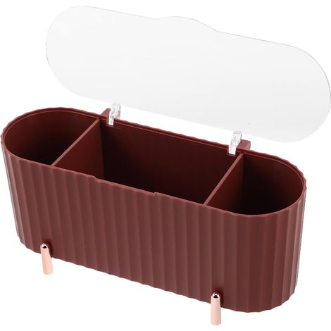 Boîte de Rangement Sanitaire avec Couvercle, Plastique, Compacte (1/5)