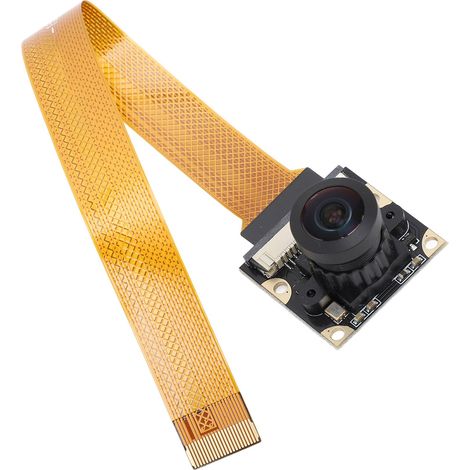 Module caméra infrarouge avec angle de vision de 160°, sortie 1080p, port CSI et câble plat pour Raspberry Pi 5 Zero. (1/5)