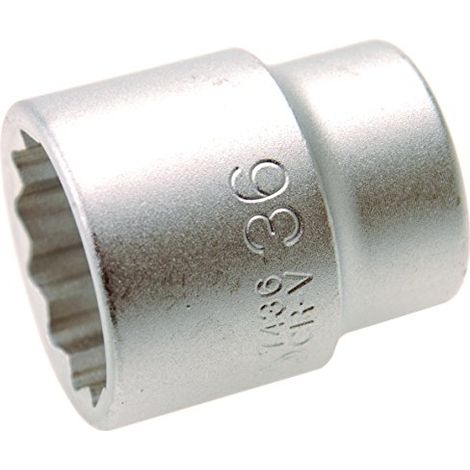 BGS Steckschlüssel-Einsatz Zwölfkant Antrieb Innenvierkant 20 mm (3/4") SW 36 mm - 7436
