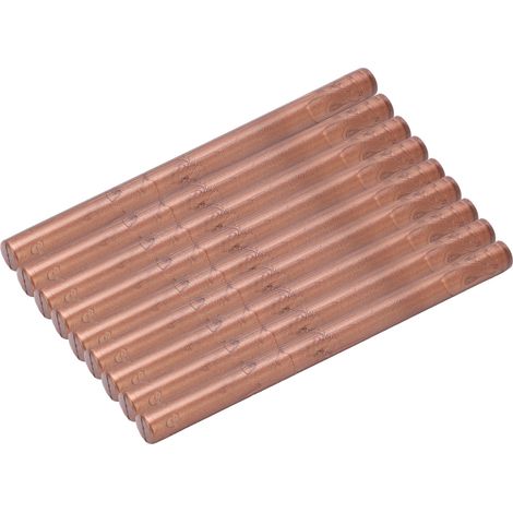 10 Stück Siegelwachsstäbchen, praktische, rauchfreie, flexible Heißsiegelstäbe für Umschläge, Karten und Manuskripte, Rotbronze (1/5)