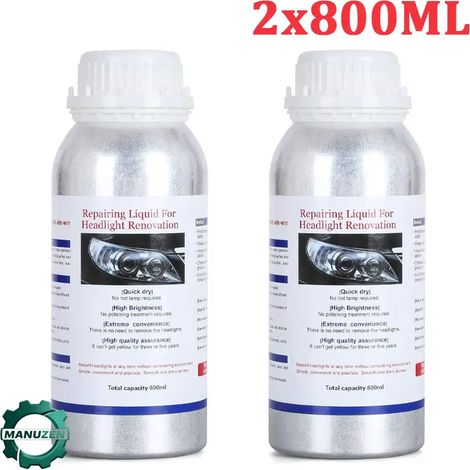 Manuzen Liquide Polissant Phares Auto Restaure Clarté Protège Polycarbonate (1/2)
