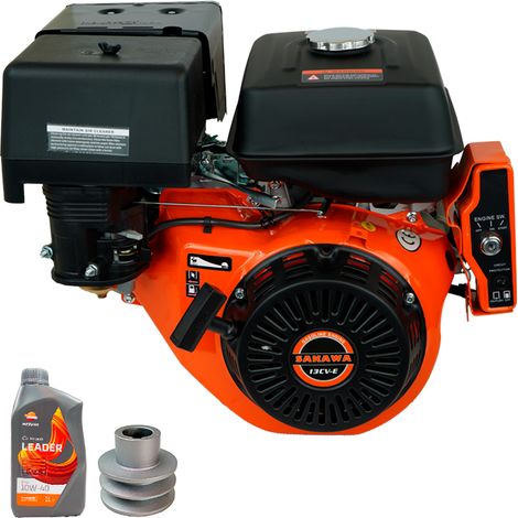 Motore 4 volte 390CC 13 CV Avviamento elettrico + olio + Puleggia Motore 25mm
