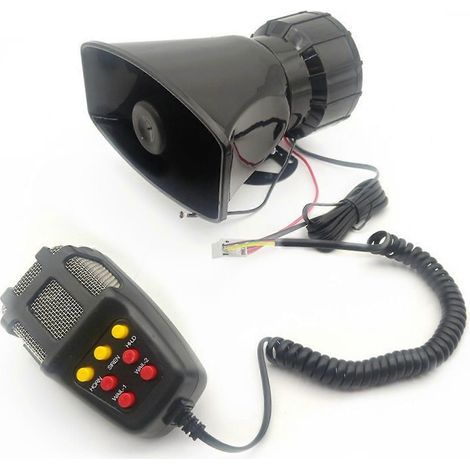 Sirène d'alarme puissante pour voiture 2025 2V 100W, mégaphone portable, 7 tons, étanche, embout carré (1/5)