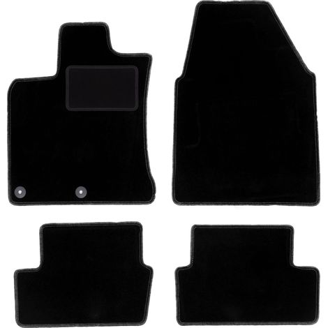 Alfombrillas de terciopelo negro para coche: Nissan Qashqai I J10 crossover (2006-2013) (1/5)