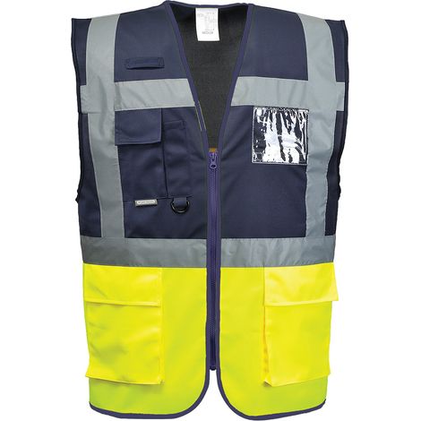 Gilet Executive Paris Hi-vis Bicolore - Taglia 4xl - Giallo/navy - Portwest