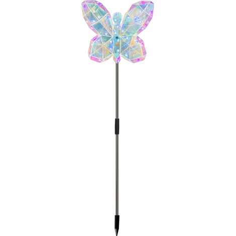 TrendLine LED Stecker Schmetterling 30 LED 19 x 63 cm weiß Gartenstecker