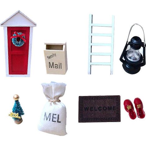 1 Kit de décoration miniature de meubles à monter soi-même - Décoration de Noël créative et originale - Cadeau unique pour enfants-16X6.5CM