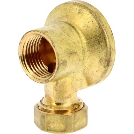 Applique murale laiton brut avec écrou 1/2" pour tube cuivre Ø12 - THERMADOR AM12
