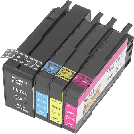 BK CMY Tintenpatrone, Druckerzubehör für OfficeJet Pro 7720 7730 7740 8210, 4er-Pack, kompatible Qualität, ideal für den Bürogebrauch. (1/5)