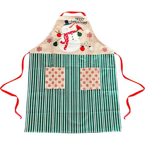 Fournitures de décoration de Noël Père Noël Bonhomme de neige Tablier créatif Ambiance restaurant Déguisements