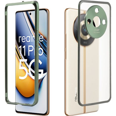 Custodia per Realme 11 Pro 5G / Pro+ 5G, con cornice, verde (1/5)