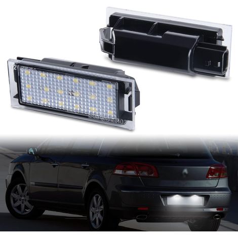 Luz de matrícula LED para Renault Vel Satis Twingo 2 Clio 3 Clio 4 Espace 4 Laguna 3 Laguna 2 Phase 2 Master 2 Megane 2 Megane 3 2835 SMD con bus CAN, 2 piezas (1/5)