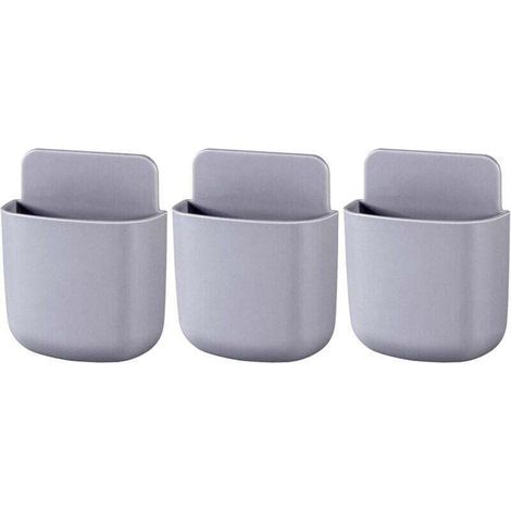 Supports de télécommande, organisateur mural, support mural pour téléphone, rangement de télécommande, sans trou (1/4)