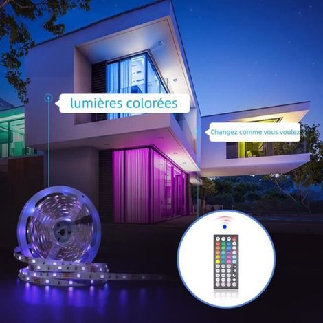 Ruban LED - - 10M - RGB - Bluetooth - Télécommande (1/4)