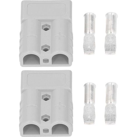 2 Sätze Schnellverbinder für Batterien, 12/10/8/6 AWG, Trennstecker mit Klemme, 50 A, 600 V