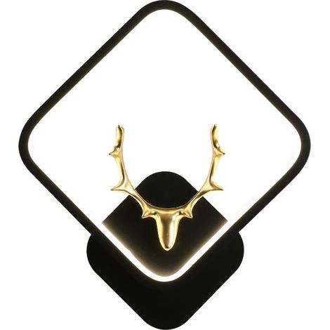 Applique murale carrée à LED, pour une utilisation intérieure, lumière tricolore réglable, 12 watts, convient aux espaces de style moderne tels que les cages d'escalier, les couloirs, les chambres et (1/5)