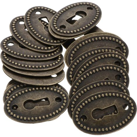 20 pièces de cache-serrure ovale en alliage zinc, finition laiton (1/5)