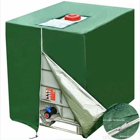 Ulisem Abdeckung für 1000 l Tank, Sonnenschutzabdeckung für IBC Regenwassertank, Anti-Staub Anti-UV, Schutzhülle, Schutzabdeckung (116 x 100 x 120 cm) (1/5)