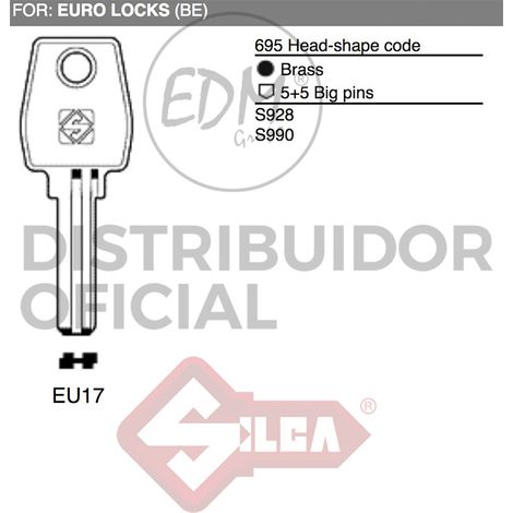 Llave Laton Eu17 Euro Locks - NEOFERR..