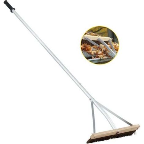 Nettoyer la toiture sans échelle avec un râteau de toit réglable, 5 rallonges aluminium jusqu'à 626 cm (1/5)