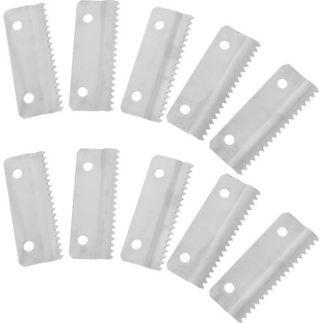 10 Pièces Lames de Remplacement pour Dévidoir de Ruban Adhésif Lame Métallique Dentelée Couteau de Coupe pour Scellement de Cartons Compatible avec Distributeurs Manuels pour (1/5)