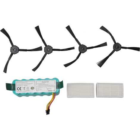 Brosse latérale et filtre pour balai électrique 3500 mAh, accessoire écologique pour balai électrique, compatible avec les piles CR120, CR121 et CR540. (1/5)