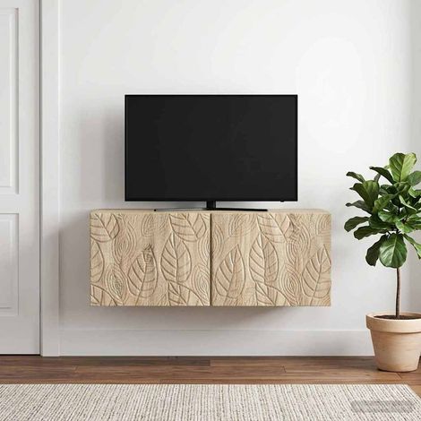 Meuble TV mural vintage en bois d’ingénierie Chêne Sonoma 78,5 x 41 x 30 cm - PANGIVO (1/5)
