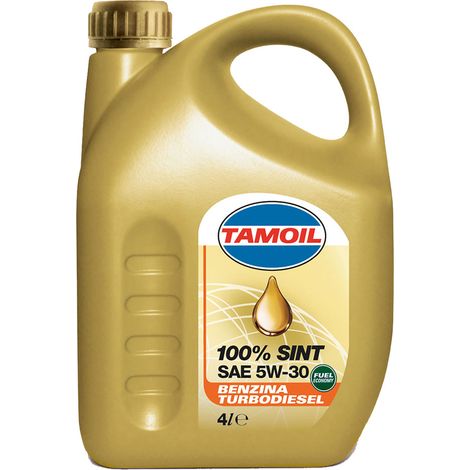 OLIO MOTORE PER AUTOVETTURE 'TAMOIL 100% SINT' 5W30 - lt. 4- 3 pezzi - TAMOIL