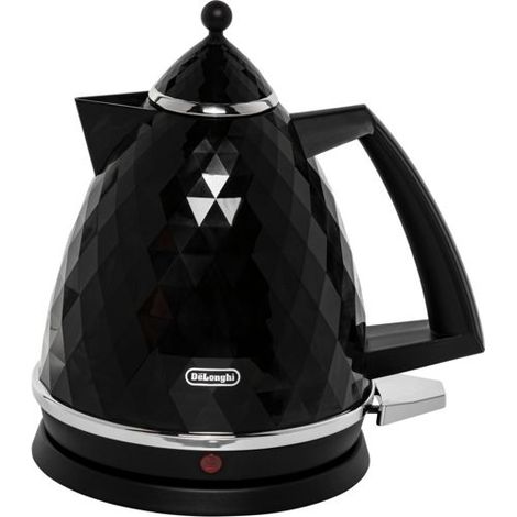 De'Longhi Brillante KBJ 2001.BK - Elektrischer Wasserkocher, 2000 W, 1,7 L, Kunststoff, schwarz