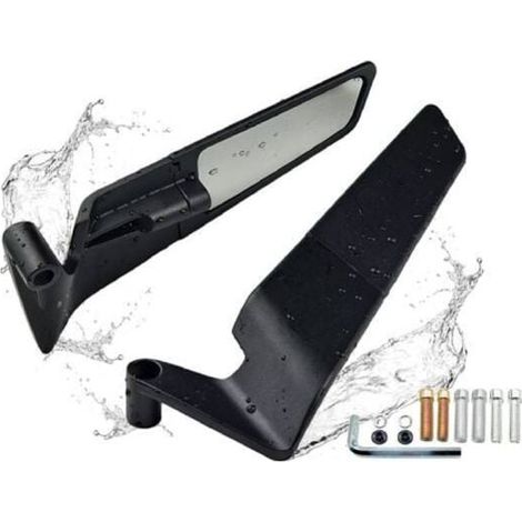 Pair Motorcycle Rearview Mirrors Adjustable Rotatable Invisible Windproof Side Mirrors MUMU (1/4)
