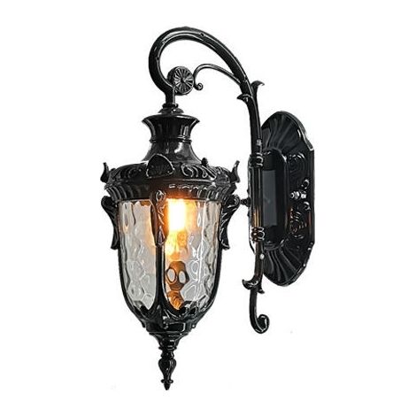 Applique murale rétro de style européen, applique d'extérieur de style américain, lampe de jardin d'extérieur étanche (ampoule non fournie) (1/5)