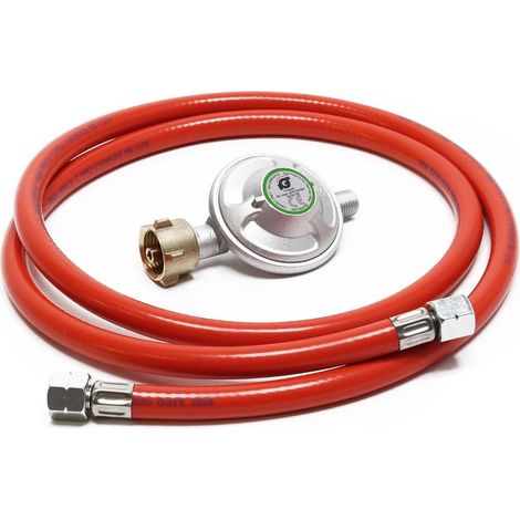Kit Raccordement de gaz – avec Tuyau 1,5 m et Pressostat 50 mbar – pour Pression constante des Bouteilles de Type Allemand Ø 1/14" / 21,8 mm LH – Réducteur détendeur régulateur (1/5)