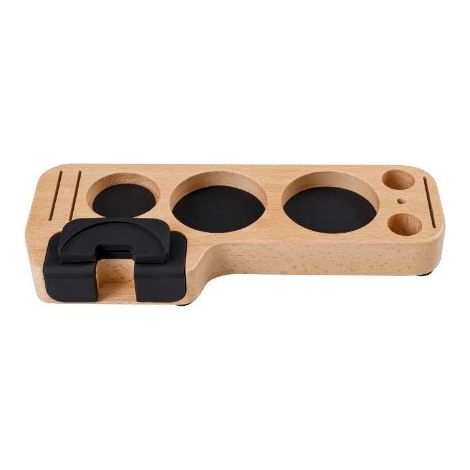 Station de tassement du café, station de tassement espresso vintage, support de tassement en bois, support de porte-filtre en bois 51/58 mm, accessoires pour machine à café (1/5)