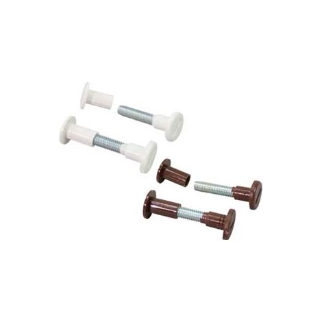 VITI DI GIUNZIONE IN NYLON E ACCIAIO ZINCATO- - lunghezza mm.30/40 bianche - 50 pezzi