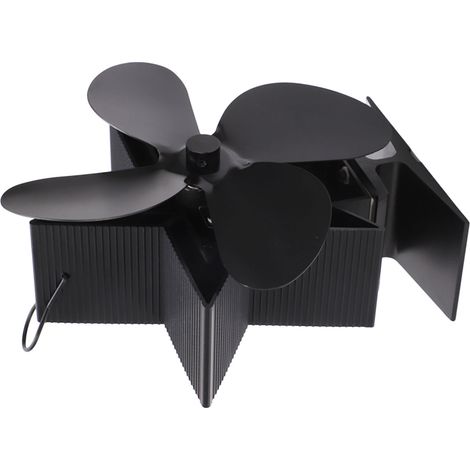 4-Blatt-Ofenlüfter, in sich geschlossen, hitzebeständig, geräuscharm, thermodynamisch, für Kamine und Holzöfen, hohe Temperaturen. (1/5)