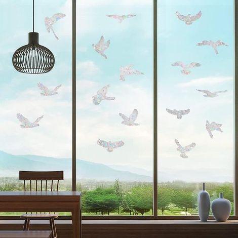 Autocollants de Fenêtre - Décoratifs - 20pcs - Motif Oiseaux - Anti-Collision - Électrostatiques (1/4)