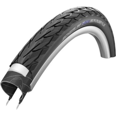 Schwalbe 47-406 DeltaCruiser Plus Active PunctureGuard E-25 Draht Green Compound schwarz-re