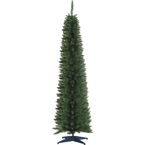 HOMCOM Albero di Natale 210cm Artificiale in PVC Verde con 499 Rami e Base (1/5)