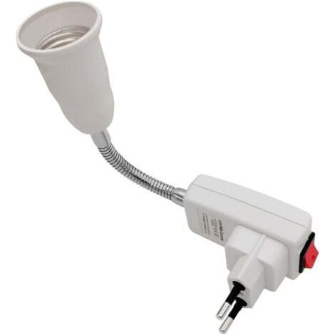 Ulisem E27 Socket with Switch for Kitchen Wall Lamp, Garage Table Lamp Socket AC 220V E27 (Without Bulb) (1/4)