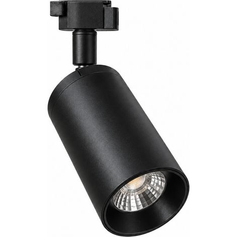 Lot de 6 spots sur rail noirs 30 W, lumière blanche – NUNZIA CASA